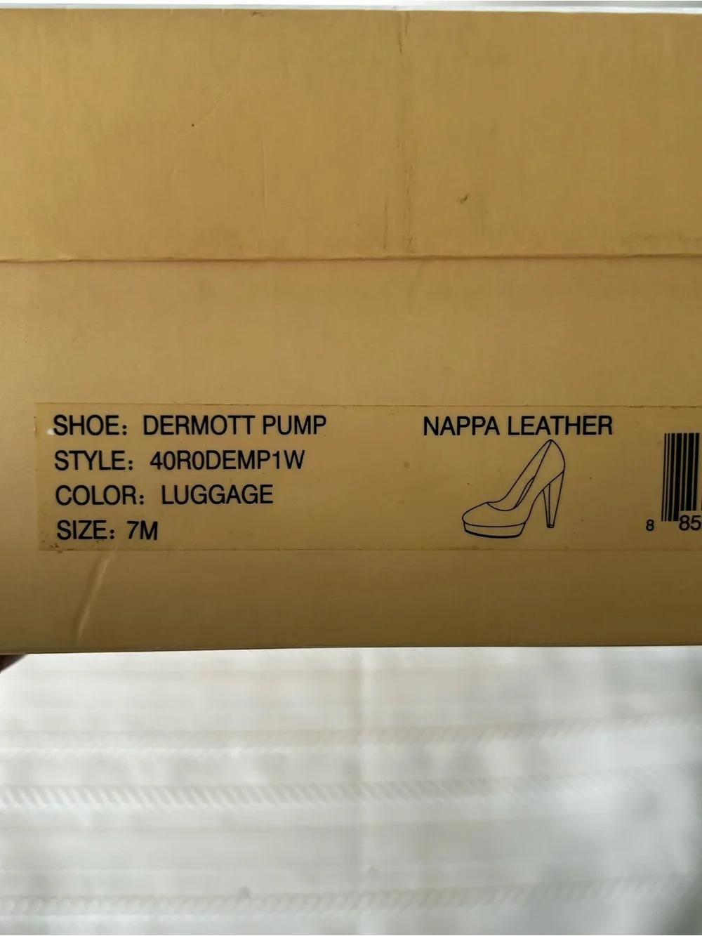 Michael Kors Womens 7 Brown Nappa Leather High Heel Pumps Gold Accents In Box